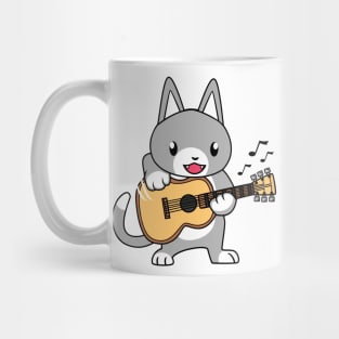 CAT PLAY GUITAR CARTOON Mug